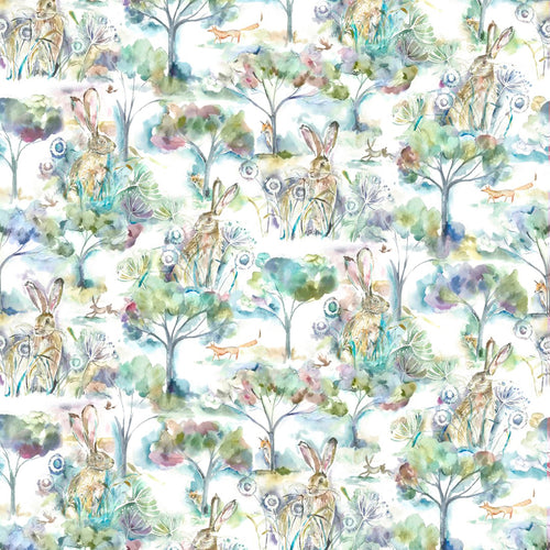 Animal Green Fabric - Grassmere Printed Cotton Fabric (By The Metre) Sweetpea Voyage Maison