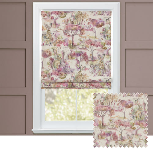 Animal Pink M2M - Grassmere Printed Cotton Made to Measure Roman Blinds Fig Voyage Maison