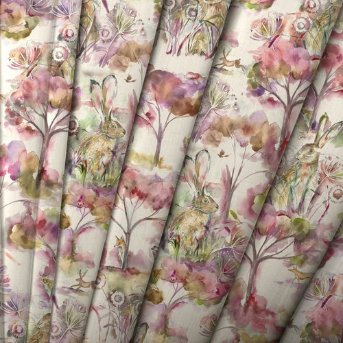 Animal Pink M2M - Grassmere Printed Cotton Made to Measure Roman Blinds Fig Voyage Maison