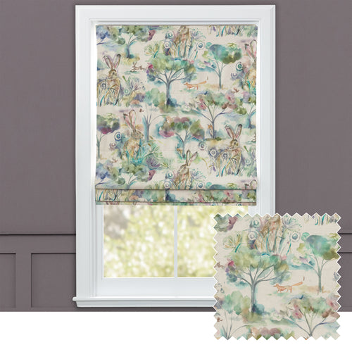 Animal Green M2M - Grassmere Printed Cotton Made to Measure Roman Blinds Sweetpea Voyage Maison