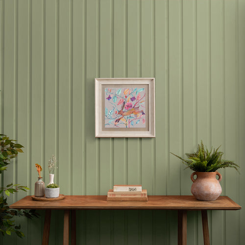 Animal Pink Wall Art - Hansel Hare  Framed Print Birch/Mauve Voyage Maison