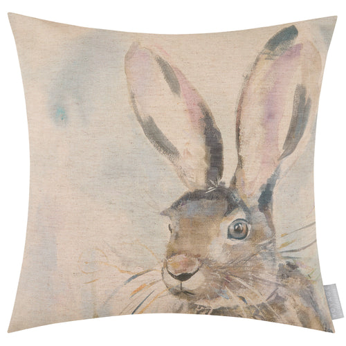 Animal Cream Cushions - Harriet Hare Printed Feather Filled Cushions Natural Voyage Maison