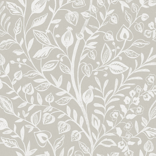Floral Brown Wallpaper - Harlow  1.4m Wide Width Wallpaper (By The Metre) Birch Voyage Maison