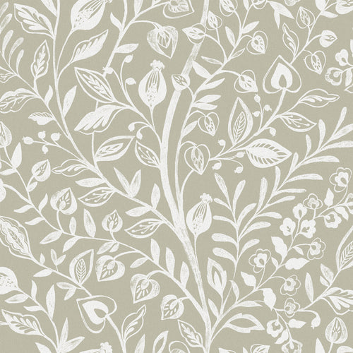 Floral Green Wallpaper - Harlow  1.4m Wide Width Wallpaper (By The Metre) Sage Voyage Maison