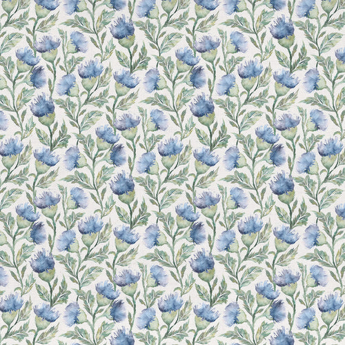 Samples - Hawick Printed Fabric Sample Swatch Bluebell Cream Voyage Maison