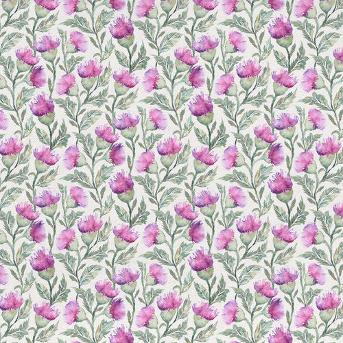 Floral Pink Fabric - Hawick Printed Cotton Fabric (By The Metre) Fuchsia Cream Voyage Maison