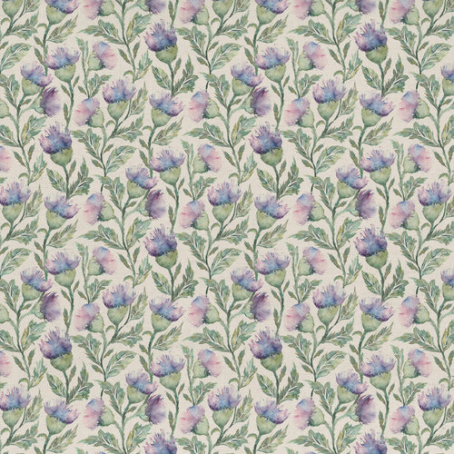 Floral Purple Fabric - Hawick Printed Cotton Fabric (By The Metre) Heather Voyage Maison