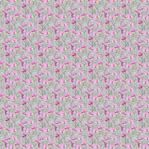 Voyage Maison Hawick Printed Cotton Fabric Remnant in Mauve