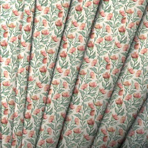 Floral Orange M2M - Hawick Printed Cotton Made to Measure Roman Blinds Rust Cream Voyage Maison