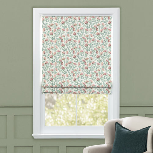 Floral Orange M2M - Hawick Printed Cotton Made to Measure Roman Blinds Rust Cream Voyage Maison