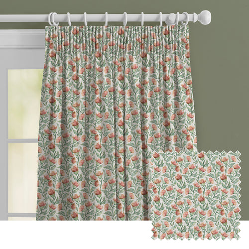 Floral Cream M2M - Hawick Printed Made to Measure Curtains Rust Cream Voyage Maison