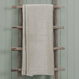Voyage Maison Haze Velvet Quilted Throw in Quartz