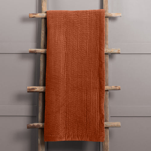 Voyage Maison Haze Velvet Quilted Throw in Sunset