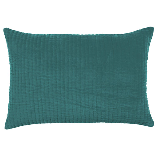Additions Haze Embroidered Feather Cushion in Ocean