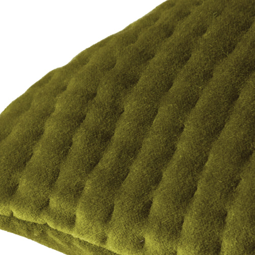 Additions Haze Embroidered Feather Cushion in Olive