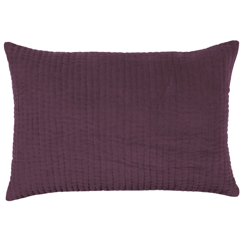 Additions Haze Embroidered Feather Cushion in Plum