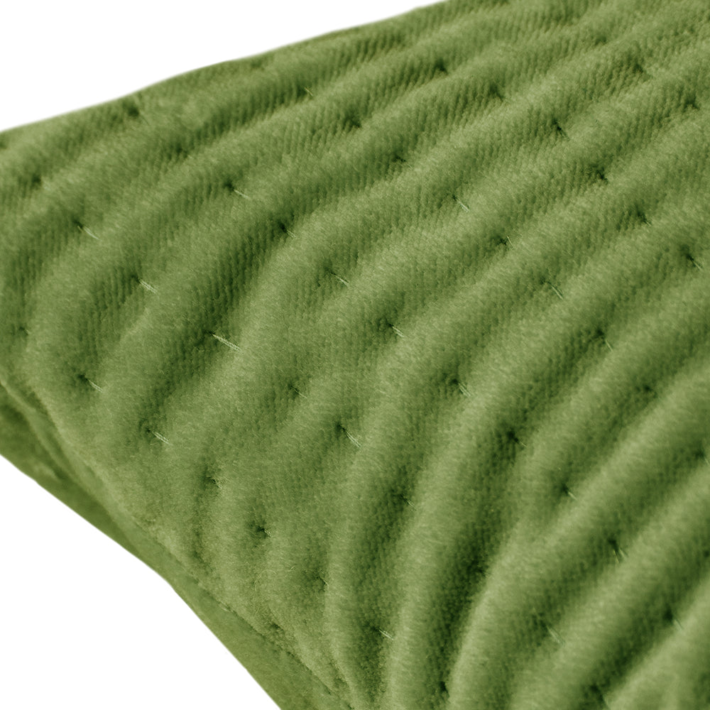Haze Grass Embroidered Feather Filled Cushion | Green