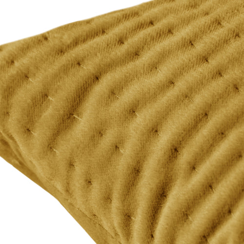 Additions Haze Embroidered Feather Cushion in Mustard