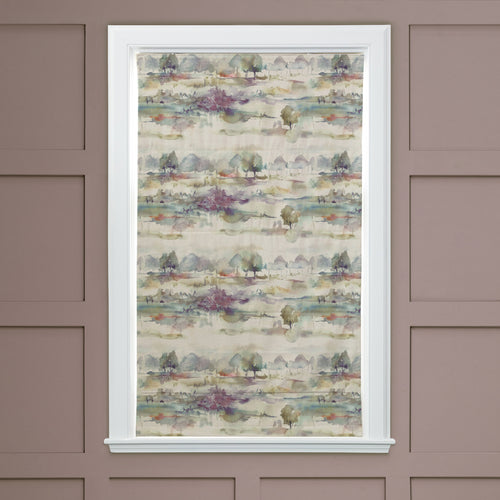 Floral Purple M2M - Heather Moors Printed Cotton Made to Measure Roman Blinds Default Voyage Maison