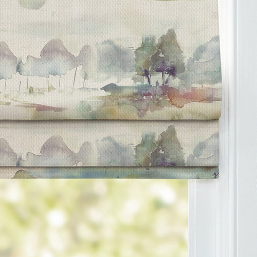 Floral Purple M2M - Heather Moors Printed Cotton Made to Measure Roman Blinds Default Voyage Maison