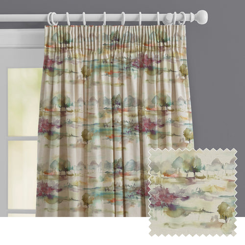 Floral Cream M2M - Heather Moors Printed Made to Measure Curtains Linen Voyage Maison