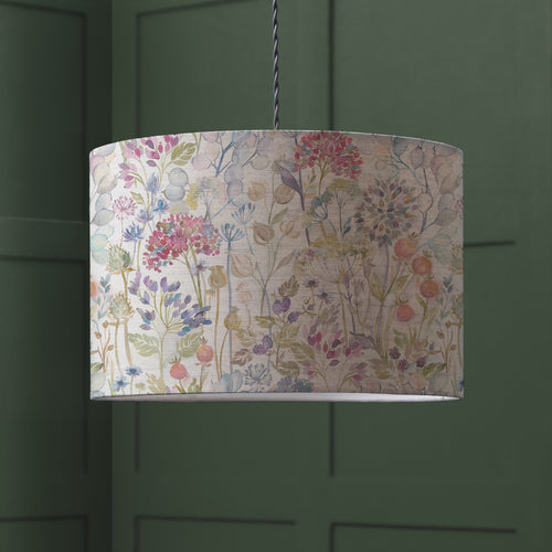 Floral Pink Lighting - Hedgerow Eva Lamp Shade Linen Voyage Maison