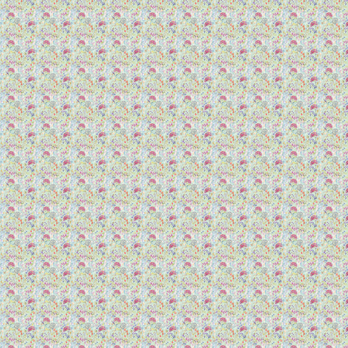 Voyage Maison Hedgerow Printed Fine Lawn Cotton Apparel Fabric Remnant in Duck Egg