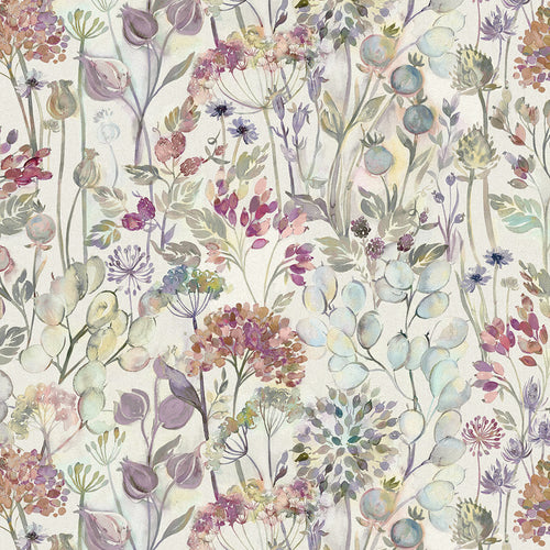 Floral Purple Fabric - Country Hedgerow Printed Cotton Fabric (By The Metre) Bloom Voyage Maison