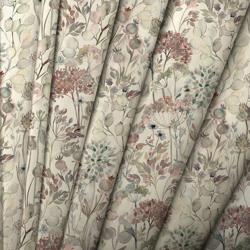 Floral Cream Fabric - Country Hedgerow Printed Cotton Fabric  Dawn Linen Voyage Maison