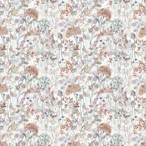 Floral Green Fabric - Country Hedgerow Printed Cotton Fabric (By The Metre) Dusk Voyage Maison