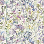 Country Hedgerow Printed Cotton Fabric (By The Metre) Lilac