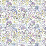 Country Hedgerow Printed Cotton Fabric (By The Metre) Lilac