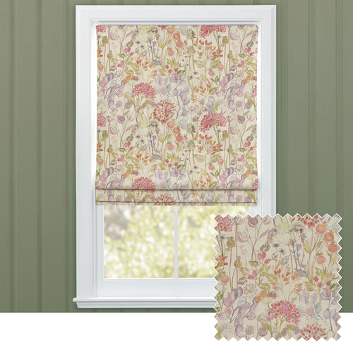 Floral Orange M2M - Country Hedgerow Printed Cotton Made to Measure Roman Blinds Autumn Voyage Maison