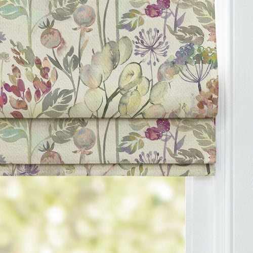 Floral Purple M2M - Country Hedgerow Printed Cotton Made to Measure Roman Blinds Bloom Voyage Maison