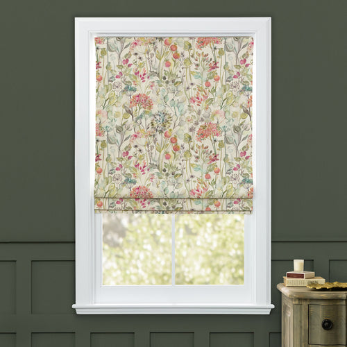 Floral Orange M2M - Country Hedgerow Printed Cotton Made to Measure Roman Blinds Coral Voyage Maison