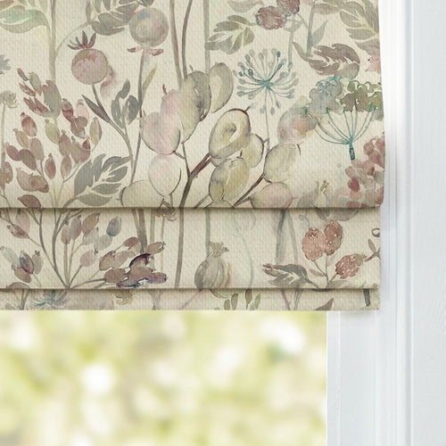 Floral Grey M2M - Country Hedgerow Printed Cotton Made to Measure Roman Blinds Dawn Voyage Maison