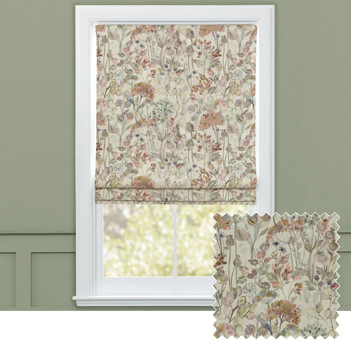 Floral Green M2M - Country Hedgerow Printed Cotton Made to Measure Roman Blinds Dusk Voyage Maison