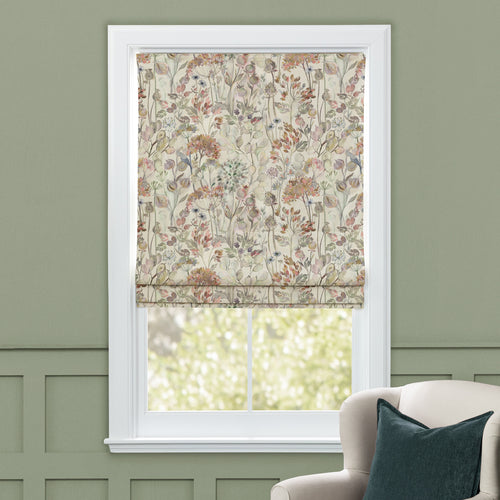 Floral Green M2M - Country Hedgerow Printed Cotton Made to Measure Roman Blinds Dusk Voyage Maison