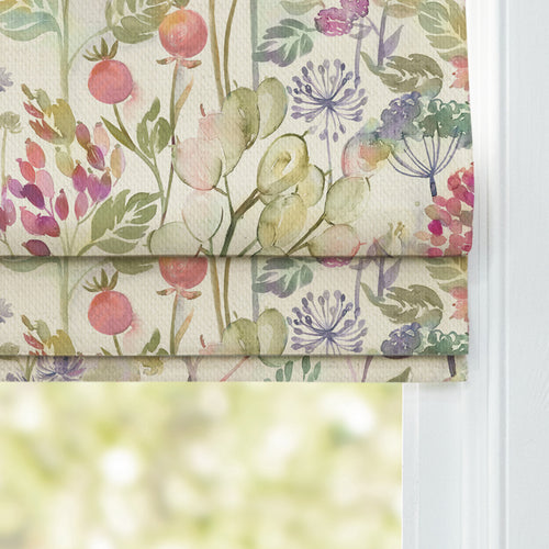 Floral Pink M2M - Country Hedgerow Printed Cotton Made to Measure Roman Blinds Lotus Voyage Maison