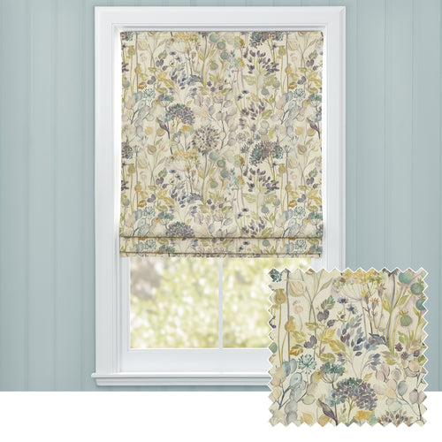 Floral Blue M2M - Country Hedgerow Printed Cotton Made to Measure Roman Blinds Sky Voyage Maison