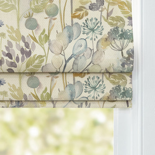 Floral Blue M2M - Country Hedgerow Printed Cotton Made to Measure Roman Blinds Sky Voyage Maison