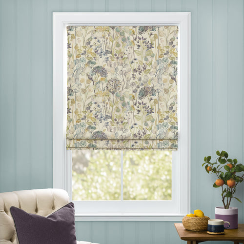 Floral Blue M2M - Country Hedgerow Printed Cotton Made to Measure Roman Blinds Sky Voyage Maison