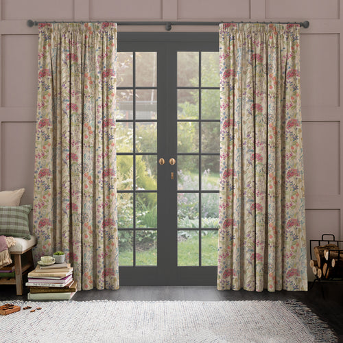 Floral Cream M2M - Country Hedgerow Linen Printed Made to Measure Curtains Classic Voyage Maison