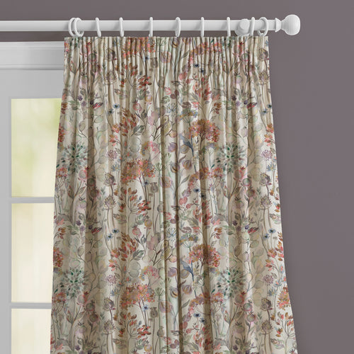 Floral Cream M2M - Country Hedgerow Linen Printed Made to Measure Curtains Dusk Voyage Maison