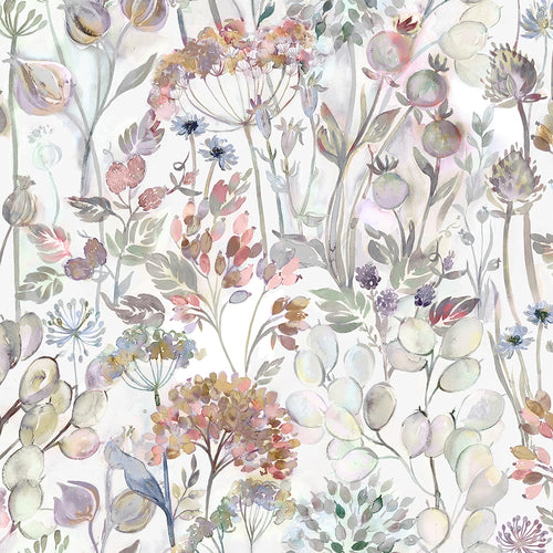 Floral Cream M2M - Country Hedgerow Linen Printed Made to Measure Curtains Dusk Voyage Maison