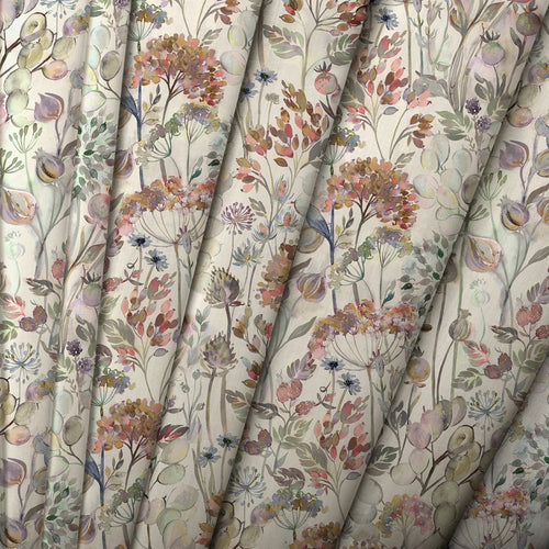 Floral Cream M2M - Country Hedgerow Linen Printed Made to Measure Curtains Dusk Voyage Maison