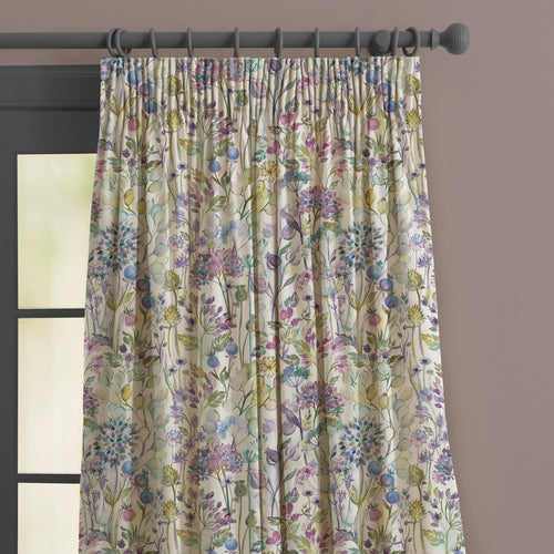 Floral Cream M2M - Country Hedgerow Linen Printed Made to Measure Curtains Lilac Voyage Maison