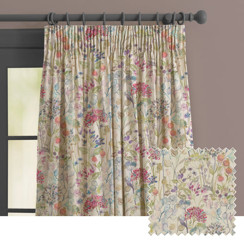 Floral Cream M2M - Country Hedgerow Linen Printed Made to Measure Curtains Linen Voyage Maison