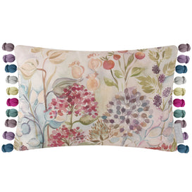 Voyage Maison Hedgerow Printed Feather Cushion in White
