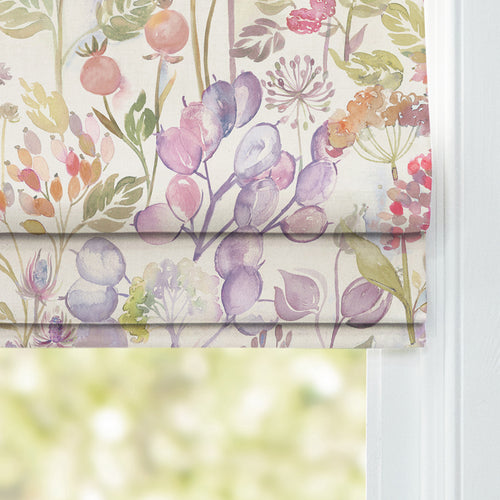 Floral Orange M2M - Hedgerow Printed Linen Made to Measure Roman Blinds Autumn Voyage Maison